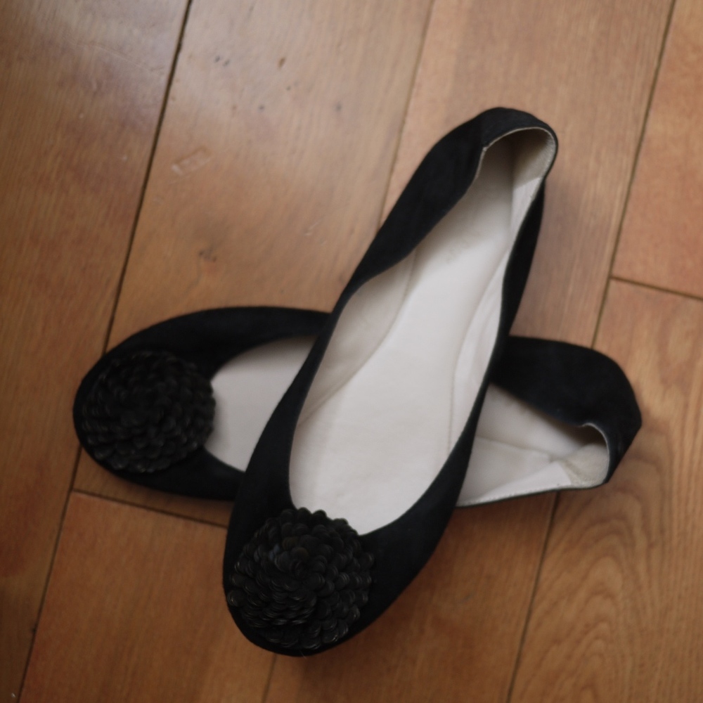 SALE!! Boden Black Suede Flats Size 37 (6.5-7)